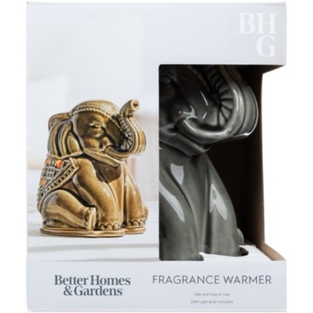 Better Homes And Gardens Elephant Ceramic Fragrance Warmer - Tan and Gray